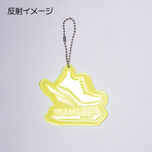 リフレクターキーホルダー 硬質PVCタイプ 反射イメージ